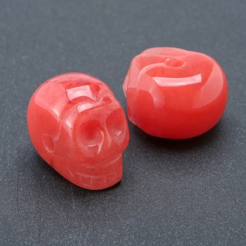 Perle in Schädel-Form aus natürlichem Chalzedon 25×19 mm +