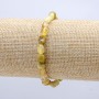Elastisches Armband aus Naturstein – gelber Opal, facettiert, Durchmesser 7 × 6 mm, Länge 18 cm