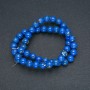 Imperialjasper Blaue Perlen (gepresst) glatte Kugeln, Durchmesser 8 mm, Länge ca. 40 cm