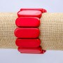 Armband aus Elastikband – Koralle (gepresst) glatte Glieder 33 × 13 mm+