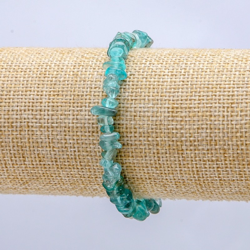 Elastisches Armband aus gefärbtem Bergkristall – Körnchen, Durchmesser 7x3 mm+