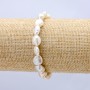 Elastisches Armband aus natürlichen Flussperlen, Durchmesser ca. 8 mm