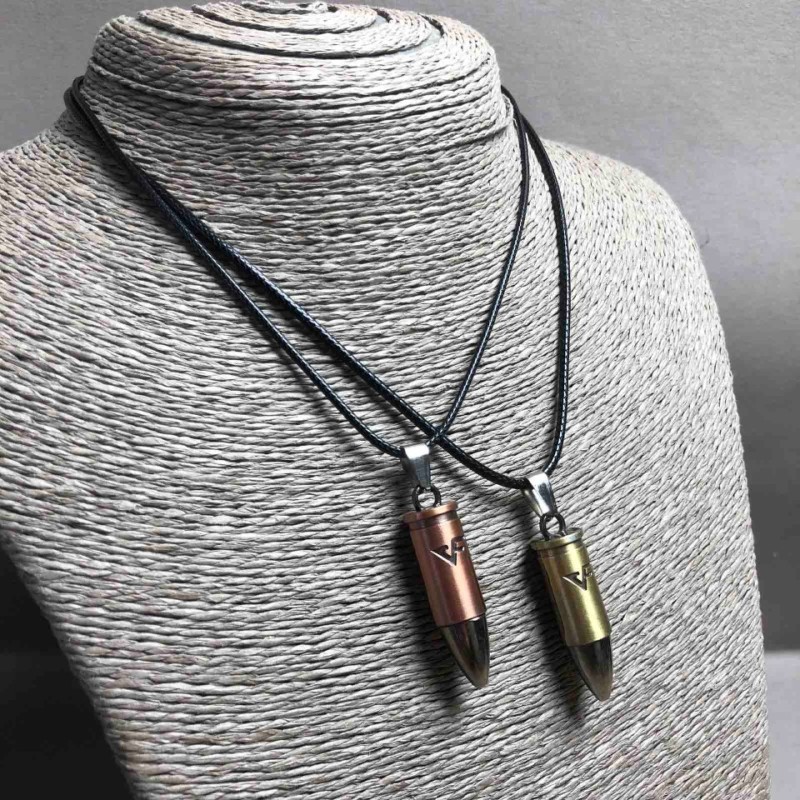 Paaranhänger in Kugelform aus goldfarbenem und bronzefarbenem Metall, 45 × 10 mm + -, Länge 45–50 cm
