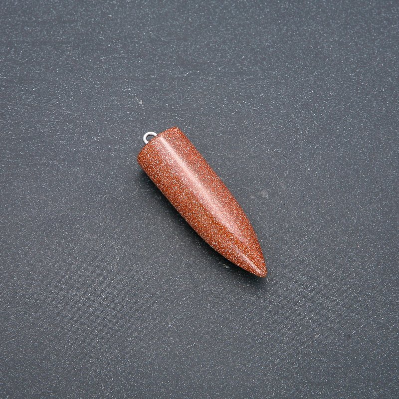 Kugelpendant aus Aventurin 'Goldener Sand' (synthetisch) 13×40×45 mm (+-)
