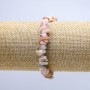 Armband aus Rosaopal, mit Elastikband, Körnchen, Durchmesser 10 mm, Länge 18 cm
