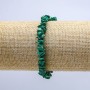 Malachit-Chips-Armband auf elastischem Band, Durchmesser ca. 7 mm, Länge 18 cm