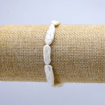 Armband aus Barockperlen auf Elastikband, Durchmesser 7–18 mm, Länge 18 cm