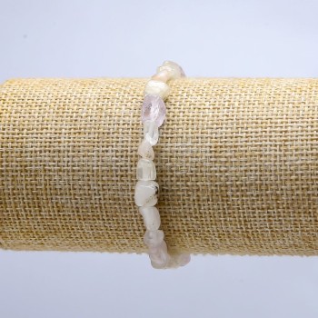 Armband aus Kyanit, Naturstein, facettiert, Durchmesser 6–8 mm (+/-), Länge 18 cm (Stretch)