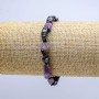 Armband aus Charoit, facetierte Perlen, auf elastischem Gummiband, Größe ca. 6×9 mm, Länge 18 cm