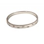Xuping Rhodium-Armband mit weißen Strasssteinen, Dicke 6 mm + -, Durchmesser 64×53 cm +