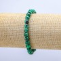 Elastisches Armband aus Malachit (gepresst), glatte Kugeln Ø ca. 6 mm, Länge ca. 18 cm