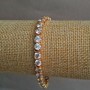 Armband Xuping mit 18-karätiger Vergoldung und weißen Strasssteinen, Länge 18 cm, Breite 6 mm +