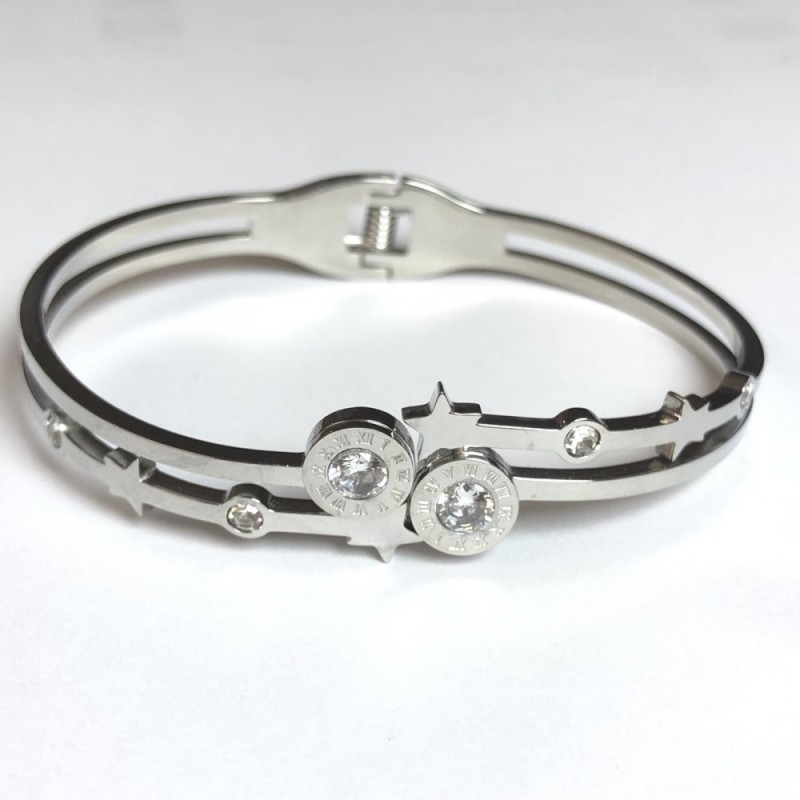 Armband Xuping Rhodium-beschichtet, Dicke 5,5 mm + -, Durchmesser 63 × 54 mm +