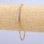 Armband Xuping Vergoldung 18K mit weißen Strasssteinen, Dicke 3 mm + -, Länge 18–21 cm +