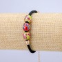 Armband Xuping Vergoldung 18K – Perlen in Schmetterlingsform auf Schnur, Dicke 3 mm + -, Durchmesser 10 mm + -, Länge 18–22 cm +