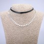 Choker Xuping Rhodiumbeschichtung und Schnur, Dicke 5,5 mm, Länge 31–39 cm