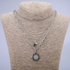 Xuping-Kette mit Rhodium-Beschichtung und Anhängern, Dicke 4 mm, 3 mm und 1,4 mm, Länge max. 52 cm