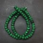 Malachit-Perlen auf Schnur (gepresst) Glatte Rondellen, Durchmesser 8x5 mm, Länge 40 cm +