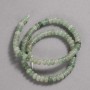 Nephrit glatte Rondell-Perlen auf Schnur, Durchmesser 6x4 mm + -, Länge 39 cm +