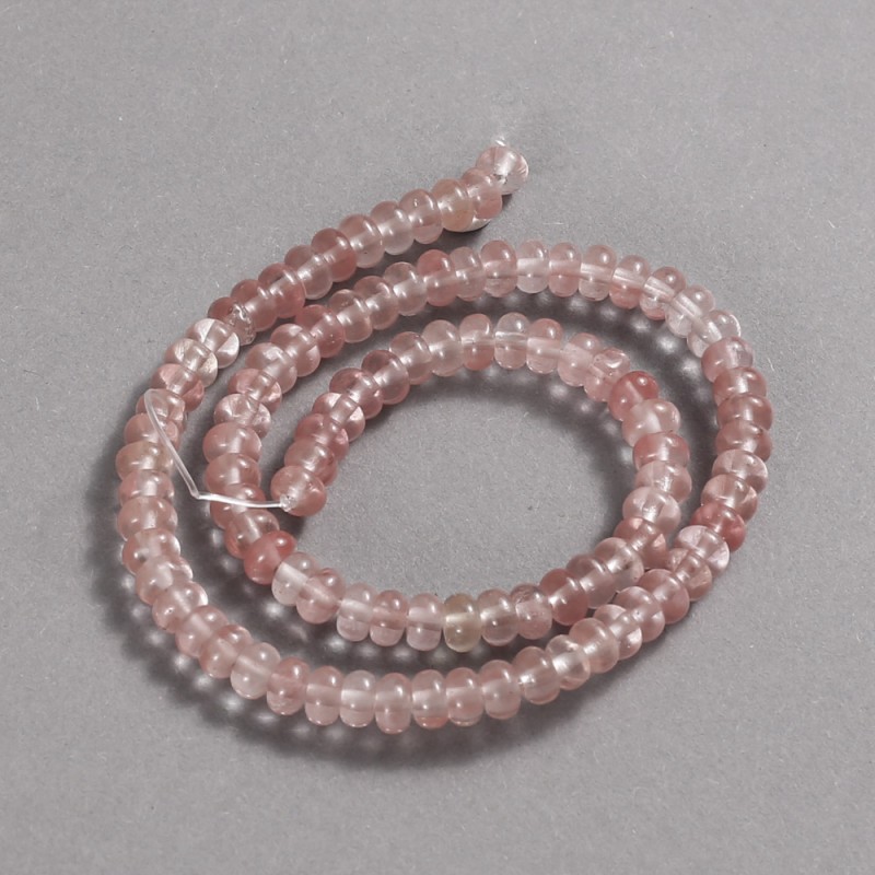 Chalzedon-Perlen auf Schnur, Durchmesser 6x4 mm, Länge 39 cm +