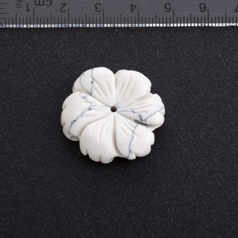 Blütenfassung aus Chalzedon, Durchmesser 29 mm