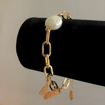 Armband Xuping 18K-Vergoldung mit Barockperlen, Länge 20–22 cm, Dicke 7 mm +