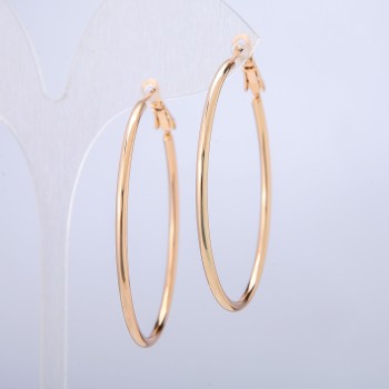 Xuping Hoop-Ohrringe – Ringform Vergoldung 18K, Dicke ca. 2 mm, Durchmesser ca. 60 mm