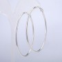 Xuping Ohrringe – Rhodiumbeschichtete Ringe, Dicke 2,1 mm, Durchmesser 51 mm