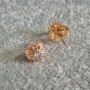 Ohrstecker Kugeln Xuping – 18K Vergoldung mit weißem Kristall, Durchmesser 6,5 mm +