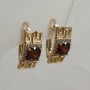 Ohrstecker Xuping 18K-Vergoldung mit weißen Strasssteinen und roten Kristallen, Durchmesser 16x8 mm +