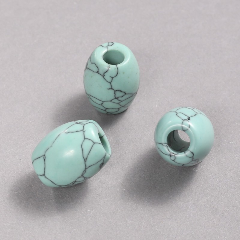 Pandora-Perle Türkis 16, 5x15, 5mm + -, Lochdurchmesser ca. 5,5 mm +