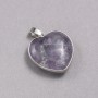Herz-Anhänger aus Amethyst in silberner Fassung