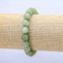Armband aus facettierten Jade-Kügelchen 10 mm auf Elastikband (künstliche Jade), Durchmesser ca. 10 mm
