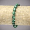 Ovales Malachitarmband auf Gummiband