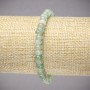 Elastisches Armband aus echtem Nephrit, glatte Rondellen, Durchmesser 6×4 mm, Länge 18 cm