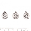 Schmuckzubehör Anhänger „Medaillon Ornament Blüten“ Silber, Verpackung 20 g ± 8 Stück