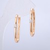 Ohrringe Xuping 18K-Vergoldung mit weißem Strassstein, Dicke ca. 2,5 mm, Länge ca. 30 mm