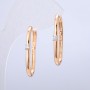 Ohrringe Xuping 18K-Vergoldung mit weißem Strassstein, Dicke ca. 2,5 mm, Länge ca. 30 mm