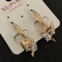 Ohrringe 'Vögel' Xuping Vergoldung 18K mit weißen Strasssteinen und Kristallen, Durchmesser 32 × 12 mm +