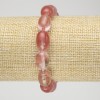 Elastisches Chalzedon-Armband mit Barrelperlen, Durchmesser 10 × 14 mm