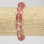 Elastisches Chalzedon-Armband mit Barrelperlen, Durchmesser 10 × 14 mm