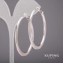 Ohrringe Xuping Kreise 3×55 mm Rhodiumbeschichtung