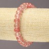 Elastisches Chalzedon-Armband, glatte Rondellen, Durchmesser 9×7 mm+