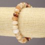 Elastisches Armband aus natürlichem Karneol, glatte Rondellen, Durchmesser 9×7 mm+