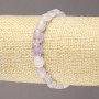 Elastisches Armband aus natürlichem Amethyst, facettierte Perlen, Durchmesser 8×10 mm+