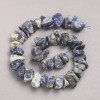 Unbearbeitete Sodalit-Nuggets auf Schnur, facettiert, Größe ca. 10 x 18 mm, Länge ca. 42 cm