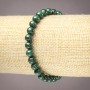 Elastisches Armband aus natürlichem Malachit – glatte Kugeln, Durchmesser 6 mm+