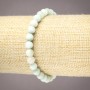 Elastisches Armband aus Larimar mit glatten Kugeln, Durchmesser ca. 6 mm+