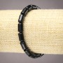 Achat-Armband auf Elastikband, glatte zylindrische Perlen, Maße 10 × 6 mm