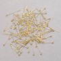 Kopfstifte mit Kugelkopf aus zitronengoldfarbenem Metall, Länge 20 mm, 250 g